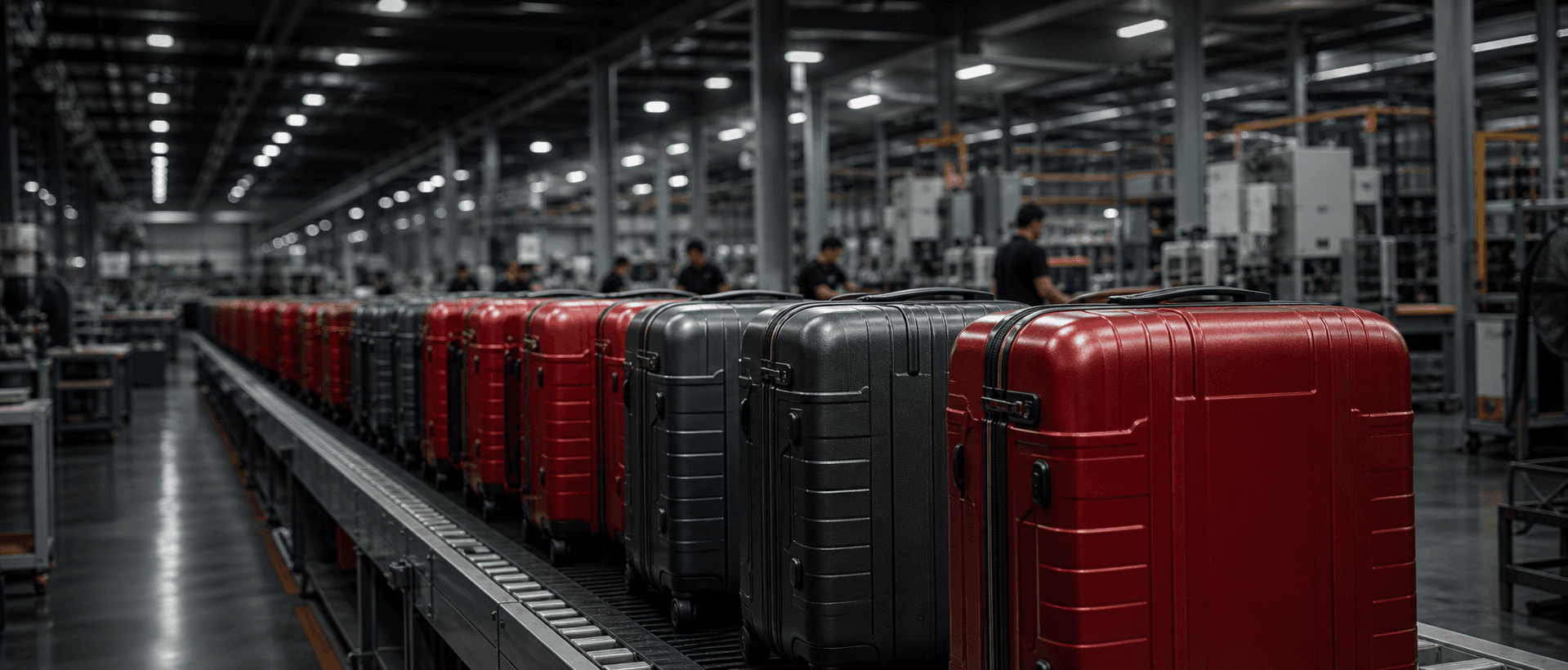 Modern bag and luggage factory production line